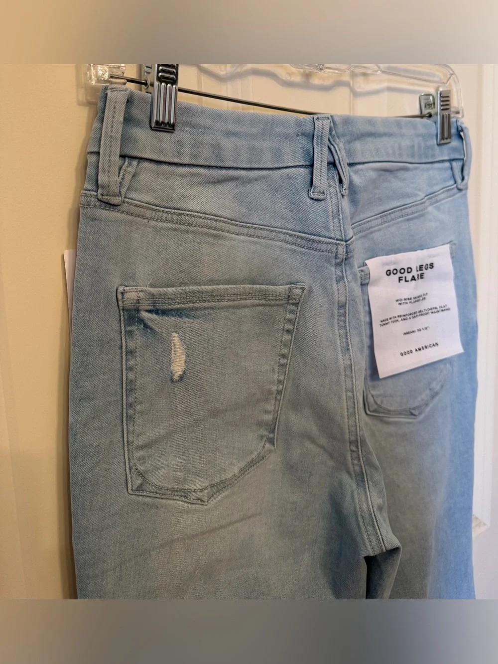 NWT Good American ALWAYS FITS GOOD LEGS FLARE Stretch Jeans, Sizes 6-12